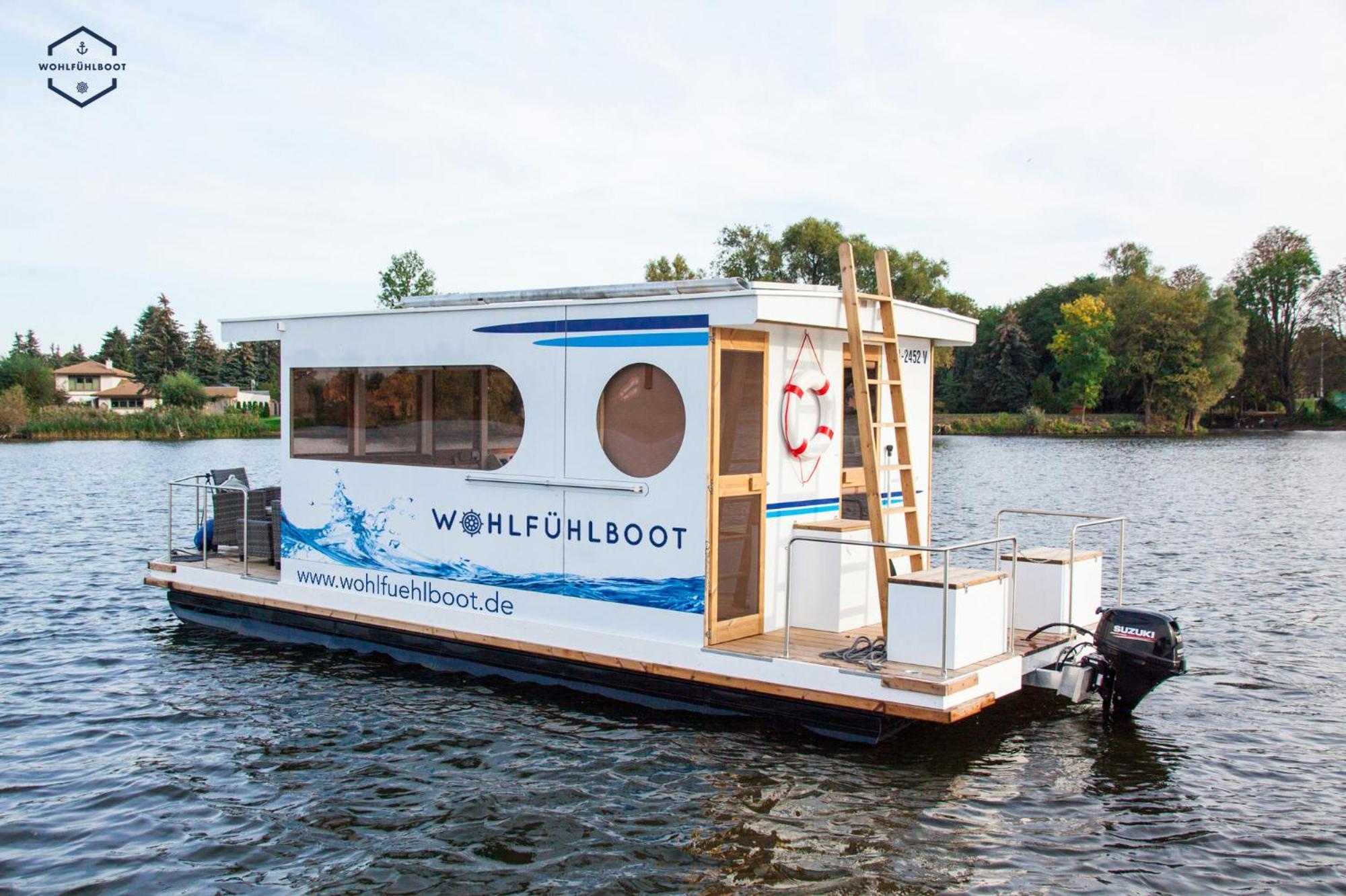 Hotel Wohlfuehlboot Hausboot - Festlieger Im Hafen Bad Saarow - Wc An Bord, Dusche An Land Extérieur photo